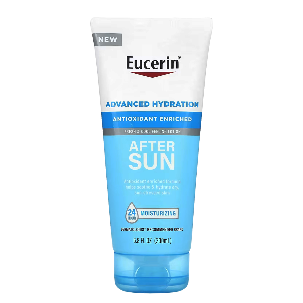 <p><a href="https://go.redirectingat.com?id=74968X1596630&url=https%3A%2F%2Fwww.target.com%2Fp%2Feucerin-advanced-hydration-after-sun-lotion-6-8-fl-oz%2F-%2FA-86777841&sref=https%3A%2F%2F" rel="nofollow noopener" target="_blank" data-ylk="slk:Shop Now;elm:context_link;itc:0;sec:content-canvas" class="link rapid-noclick-resp">Shop Now</a></p><p>Advanced Hydration After Sun Lotion</p><p>$9.99</p><p>target.com</p><span class="copyright">target.com</span>