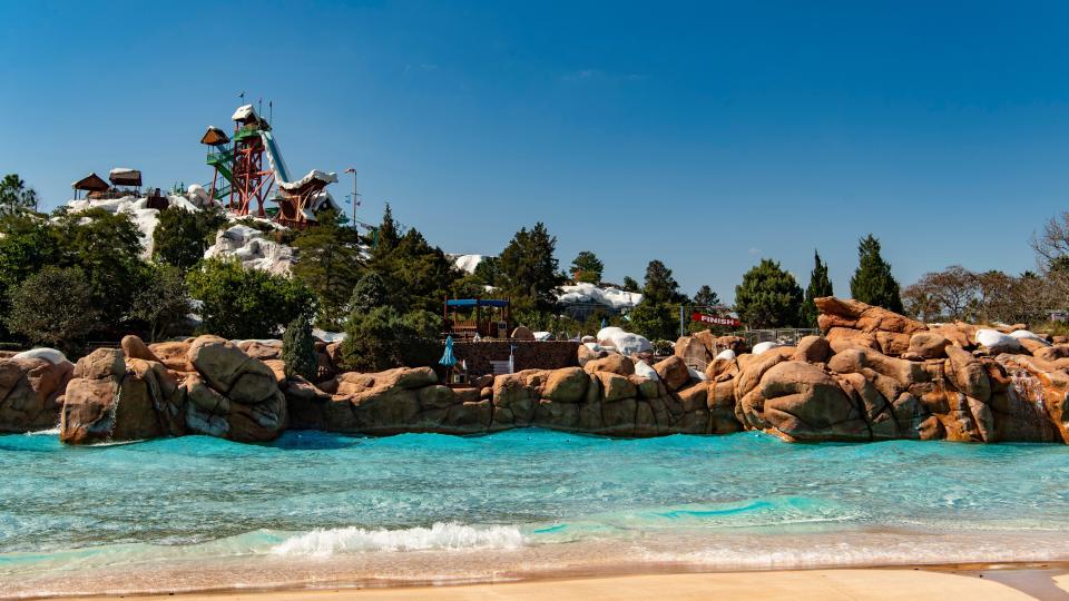 Disney's Blizzard Beach Water Park reopens to guests on Nov. 13, 2022 offering arctic adventures and new touches from the Walt Disney Animation Studios film, Frozen at Walt Disney World Resort in Lake Buena Vista, Fla. (Courtney Kiefer, photographer)