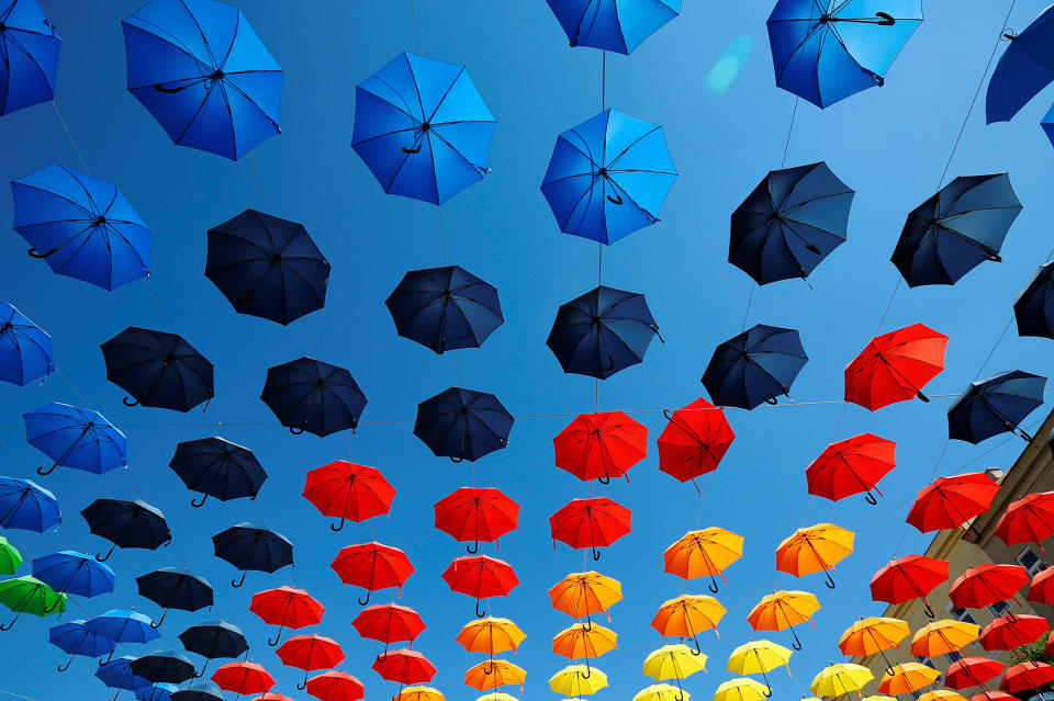 Colorful umbrellas in Vienna