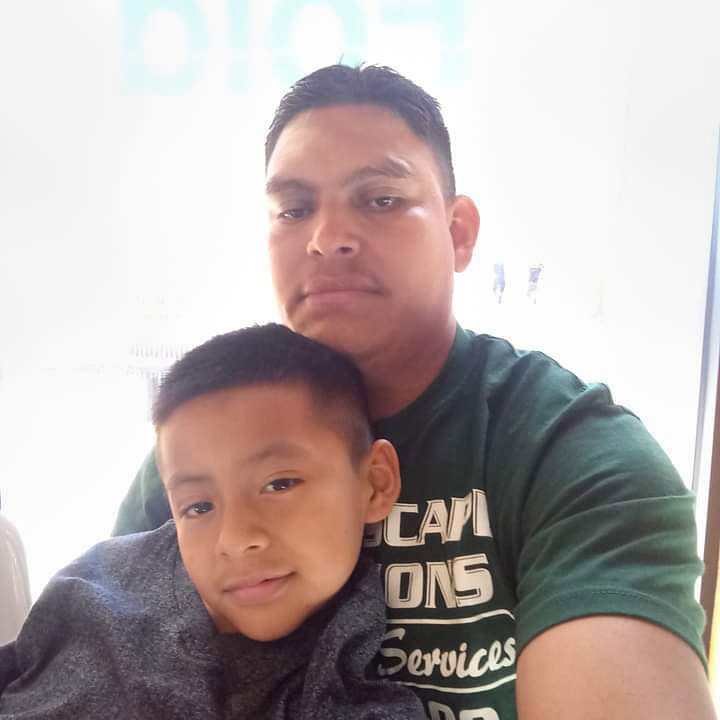 IMAGE: Ubaldo Ochoa Lopez and his 9-year-old son, Fernando. (Courtesy RAICES Texas)