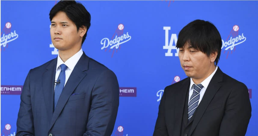 美國職棒道奇隊巨星大谷翔平的翻譯水原一平近日爆出偷錢非法簽賭案。（圖／達志／美聯社）