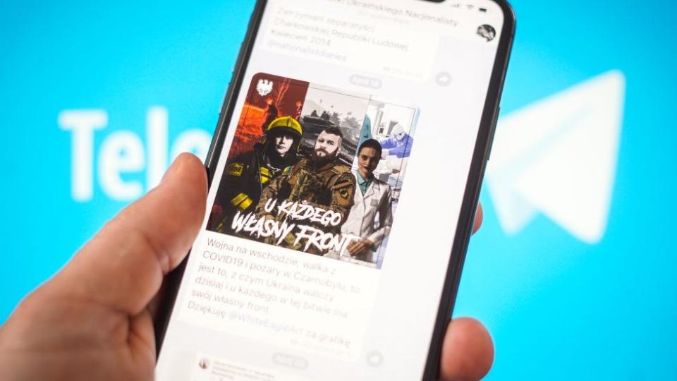 Telegram con propaganda