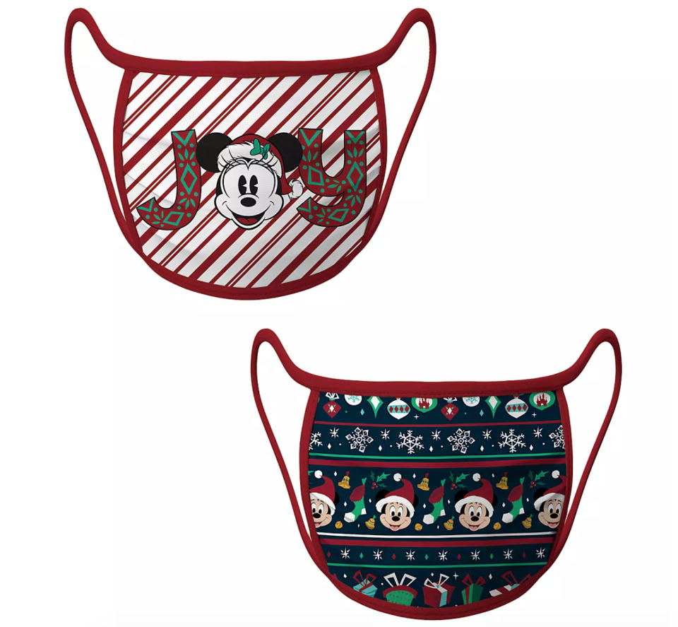 Cloth Face Masks 2-Pack – Mickey and Minnie Mouse Joy. Image via Disney.