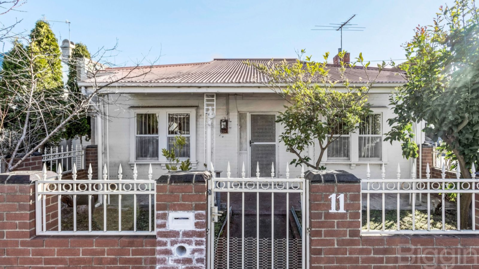 The exterior of the property for sale in Melbourne.