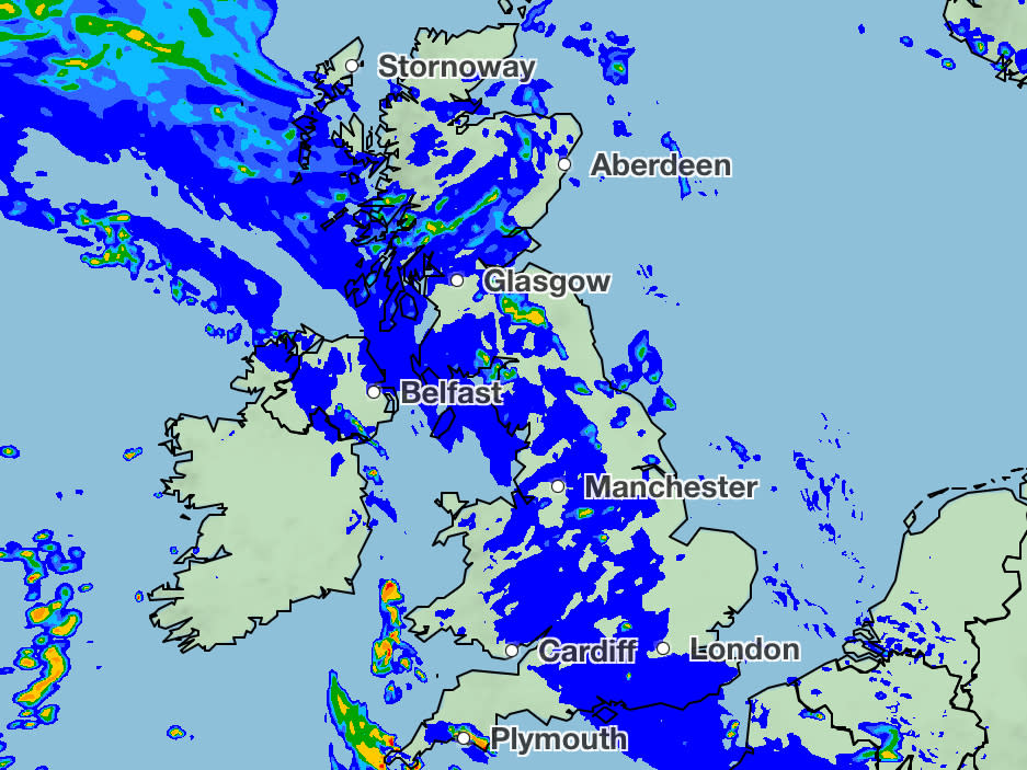 Heavy rain is set to make a comeback from Sunday. (Met Office)