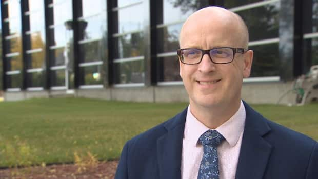 Alberta Teachers' Association President Jason Schilling said polling commissioned by the association suggests the public does not support the government's draft K-6 school curriculum as presented. (Sam Martin/CBC - image credit)