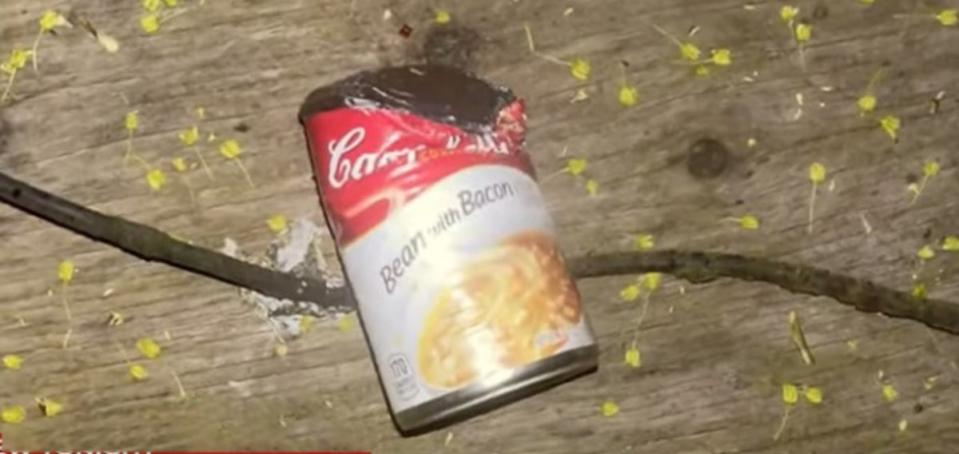 Tins of food are being hurled off a highrise in Downtown Portland (KOIN 6)