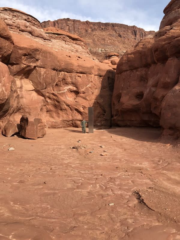 Metal monolith is discovered in Red Rock Country in Utah