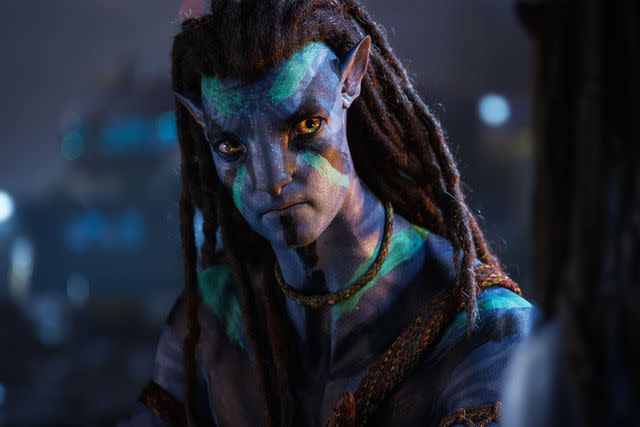 <p>courtesy of 20th Century Studios</p> Jake Sully (Sam Worthington) in 20th Century Studios' 'Avatar: The Way of Water'