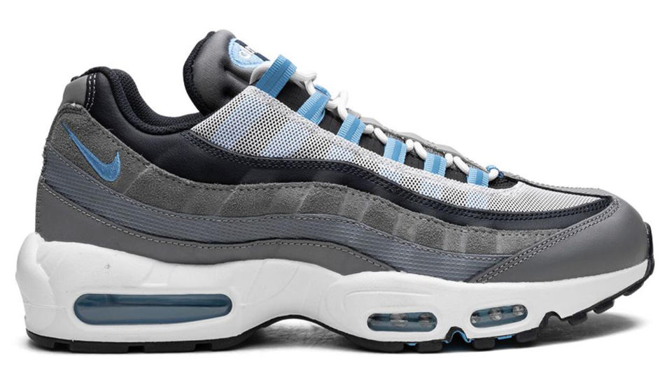 The bubble area of a real pair of Nike Air Max 95 shoes.