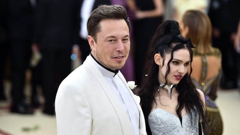Grimes with former boyfriend and OpenAI funder Elon Musk. 