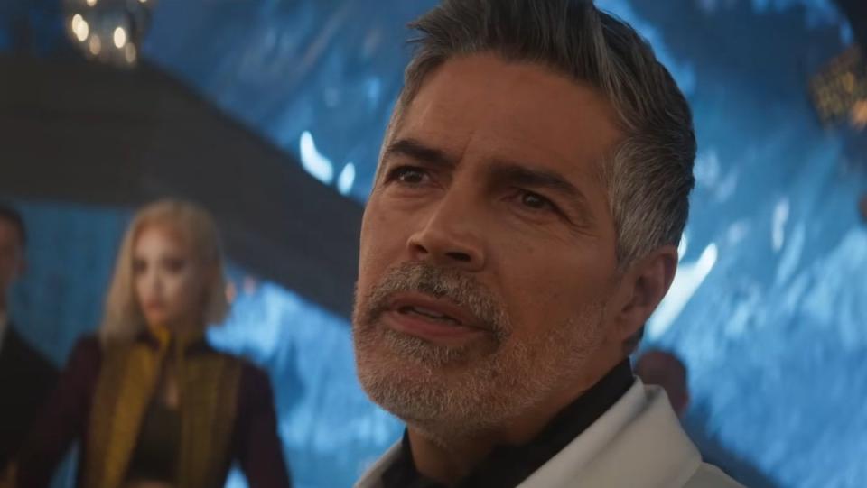 Esai Morales in a white coat and goatee in Mission: Impossible - Dead Reckoning