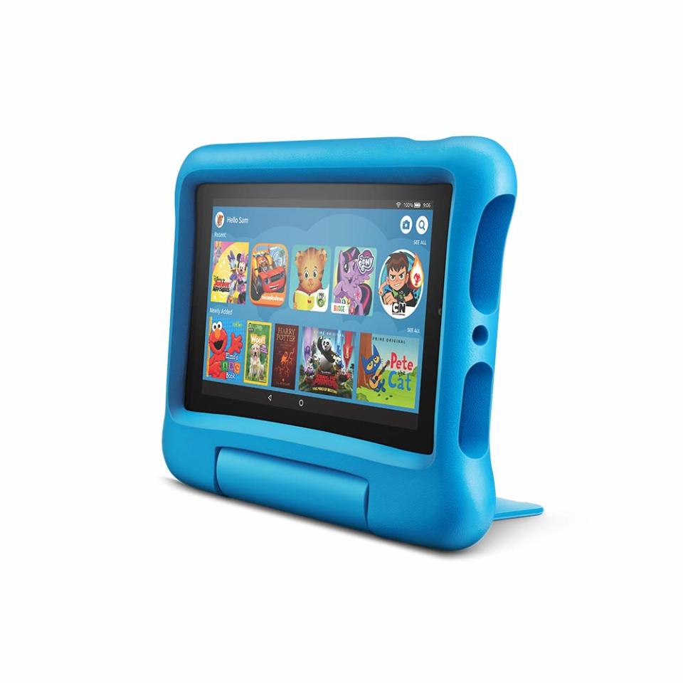 The Fire 7 Kids Edition tablet has 20,000 apps, games, videos and more.