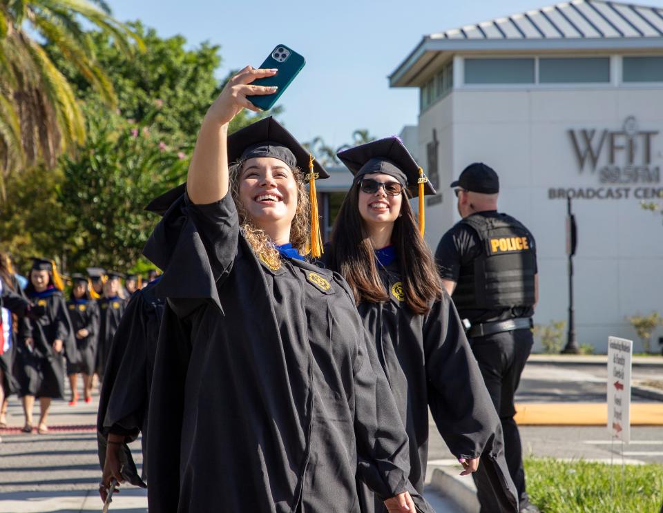 Florida Institute of Technology students ready for commencement Saturday.