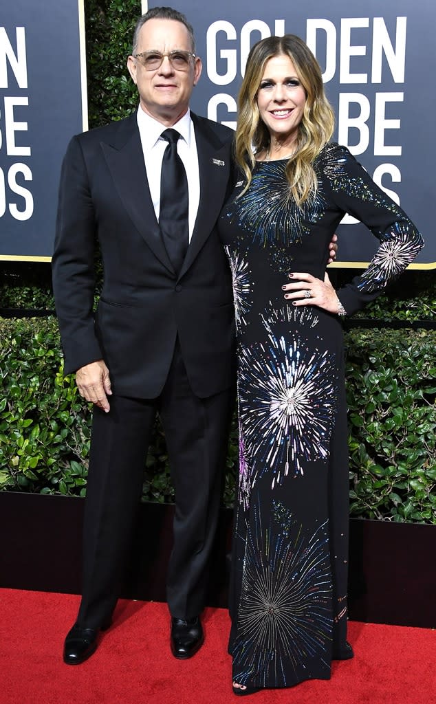 Tom Hanks, Rita Wilson, 2018 Golden Globes, Couples