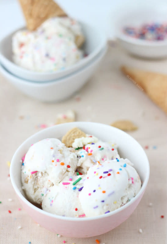 <p>A Classic Twist</p><p>This is a fun ice cream from Blahnik Baker that will satisfy everyone's sweet tooth. For the adults, it might just bring the kid in you out again! </p><p><a href="https://aclassictwist.com/funfetti-golden-oreo-ice-cream/" rel="nofollow noopener" target="_blank" data-ylk="slk:Get the recipe;elm:context_link;itc:0;sec:content-canvas" class="link ">Get the recipe</a>. </p>
