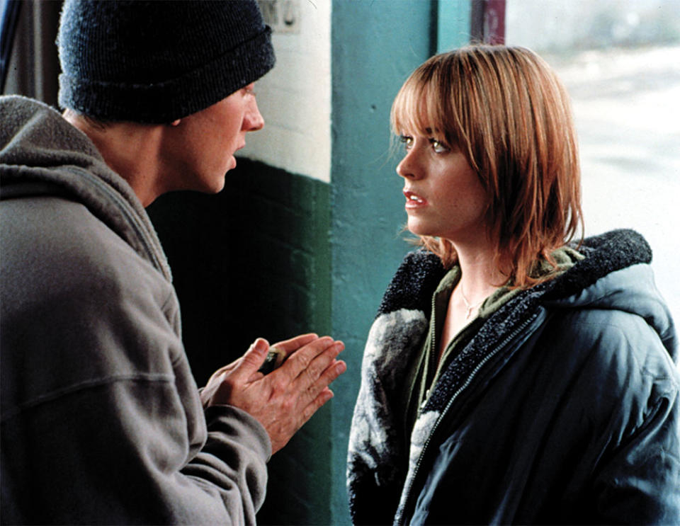 Manning appears opposite Eminem in Curtis Hanson’s gritty rap drama 8 Mile.