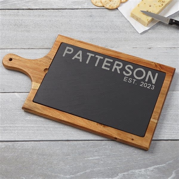 <p><a href="https://go.redirectingat.com?id=74968X1596630&url=https%3A%2F%2Fwww.personalizationmall.com%2FPersonalized-Slate-Wood-Paddle-Board-Rustic-Family-p18160.prod&sref=https%3A%2F%2Fwww.womansday.com%2Frelationships%2Ffamily-friends%2Fg60296719%2Fbest-personalized-gifts%2F" rel="nofollow noopener" target="_blank" data-ylk="slk:Shop Now;elm:context_link;itc:0;sec:content-canvas" class="link rapid-noclick-resp">Shop Now</a></p><p>Family Slate & Wood Paddle</p><p>personalizationmall.com</p><p>$44.99</p>