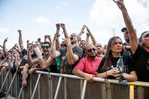 Festival goers at Louder Than Life