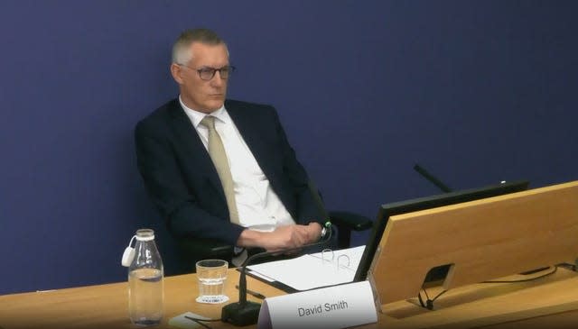 David Smith giving evidence 