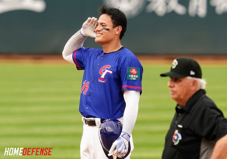 2023年WBC世界棒球經典賽的中華隊強打張育成。取自臉書「CPBL 中華職棒」。