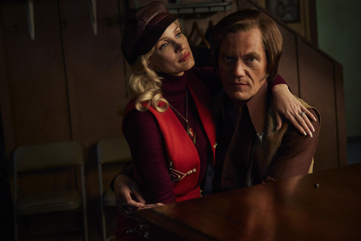 Jessica Chastain and Michael Shannon star in George & Tammy. (Paramount+)