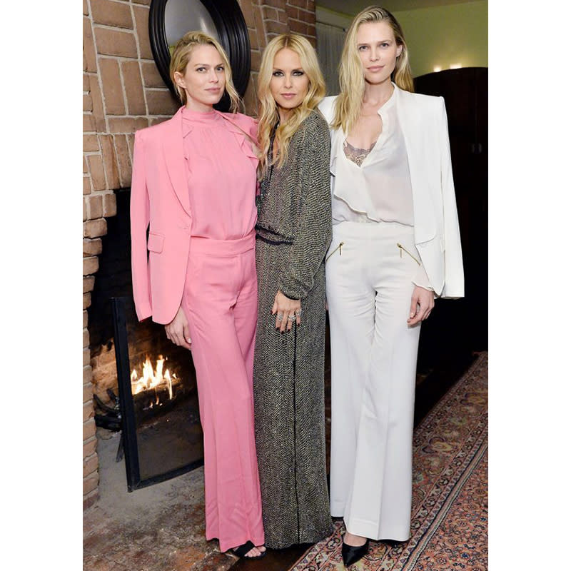 Erin Foster In The Presley Pant and Aero Blazer and Sara Foster In The Bex Blouse And Sidney Pants