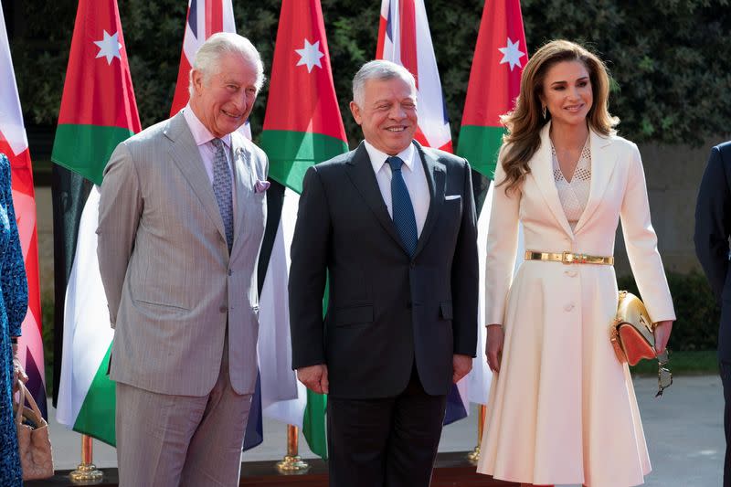 Britain's Prince Charles, Prince of Wales, and Camilla, Duchess of Cornwall, visit Jordan