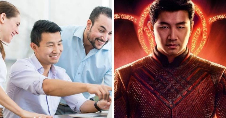 <p>Twitter users recently unearthed past Shutterstock photos that Shang-Chi actor Simu Liu did before landing Marvel role. (Photos courtesy of Boss Logic and Culture Crave/Twitter) </p>
