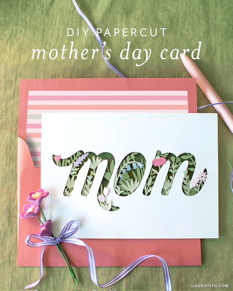 papercut diy mother's day card
