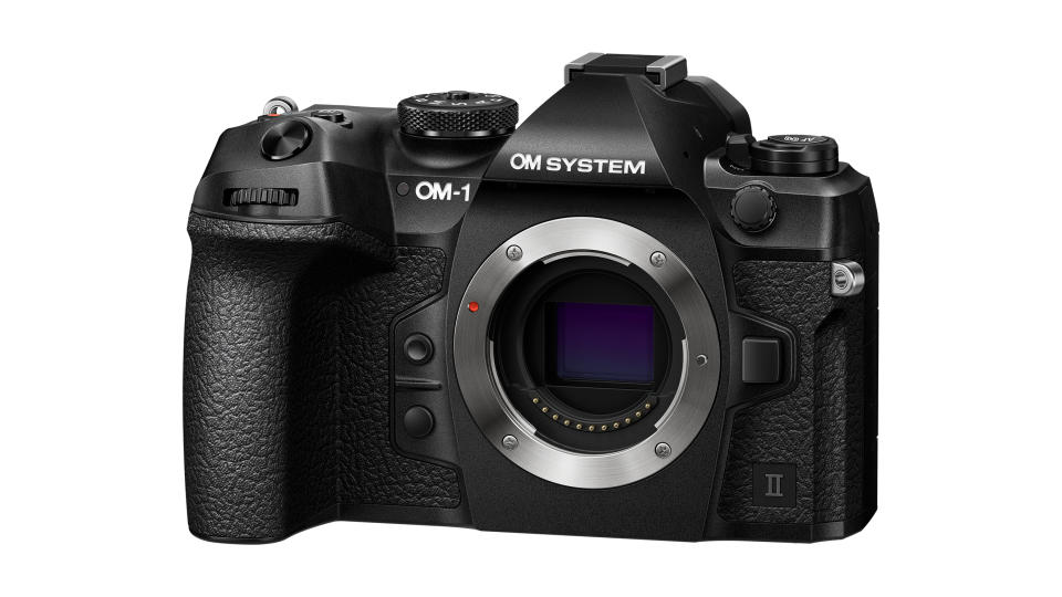 OM System OM-1 Mark II camera against a white background