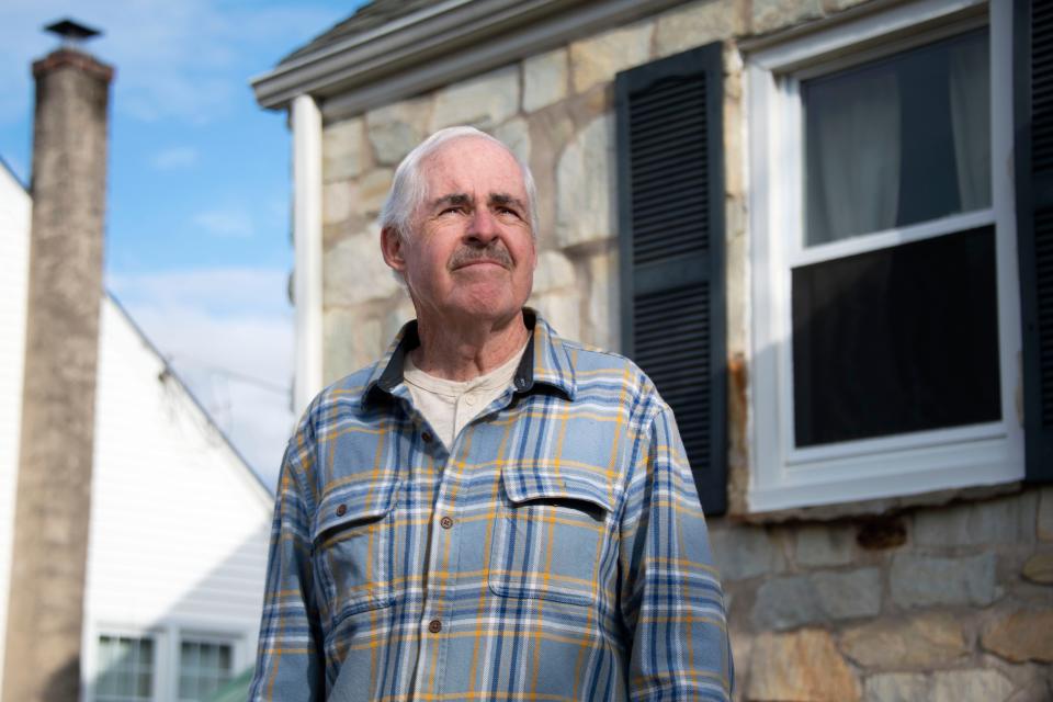 Joe McGrath, who was among the firsts to be tested for PFAS chemical exposure in the area, poses for a portrait near his home in Hatboro on Monday, Dec. 12, 2022.