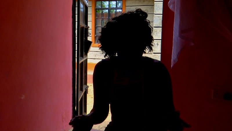 A suspected victim of human trafficking to India who returned to Kenya with the help of the International Organization for Migration (IOM), is seen in Nairobi