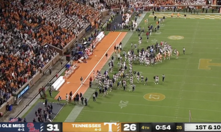 Tennessee fans going crazy on Saturday night.