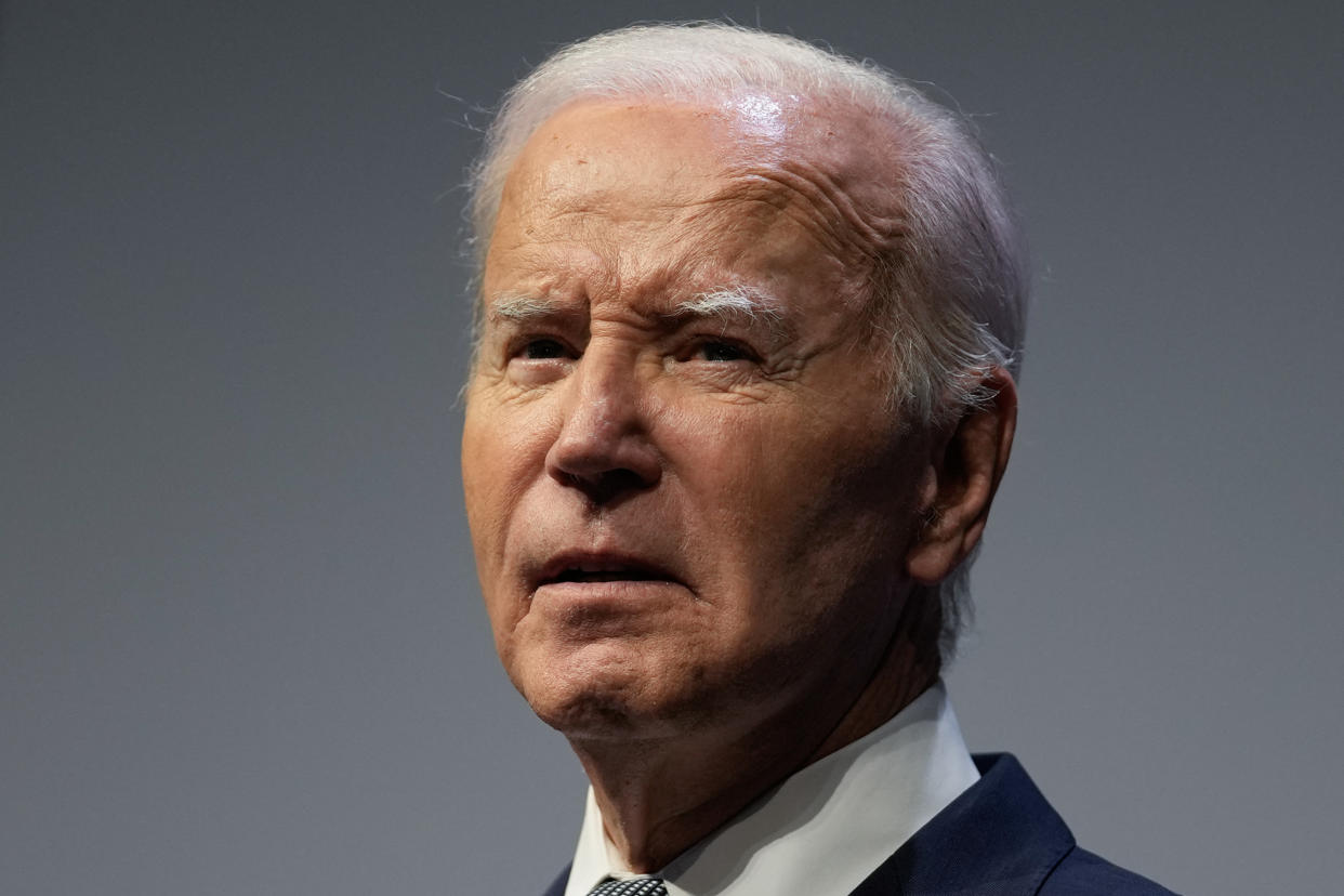 TOPSHOT - US President Joe Biden speaks on economics during the Vote To Live Properity Summit at the College of Southern Nevada in Las Vegas, Nevada, on July 16, 2024. (Photo by Kent Nishimura / AFP) (Photo by KENT NISHIMURA/AFP via Getty Images)