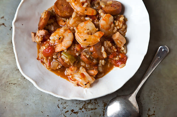 <strong>Get the <a href="http://food52.com/recipes/10517-brown-rice-jambalaya-ish" target="_blank">Brown Rice Jambalaya-ish recipe</a> by healthierkitchen from Food52</strong>