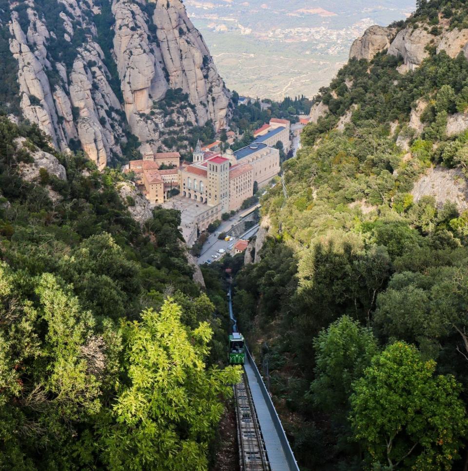 View over Montserrat Monastery in catalonia, Spain