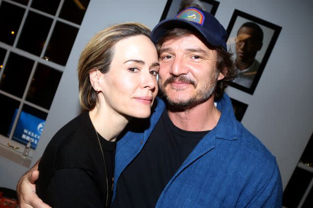 <p>Bruce Glikas/WireImage</p> Sarah Paulson and Pedro Pascal at 'Appropriate' in January 2024