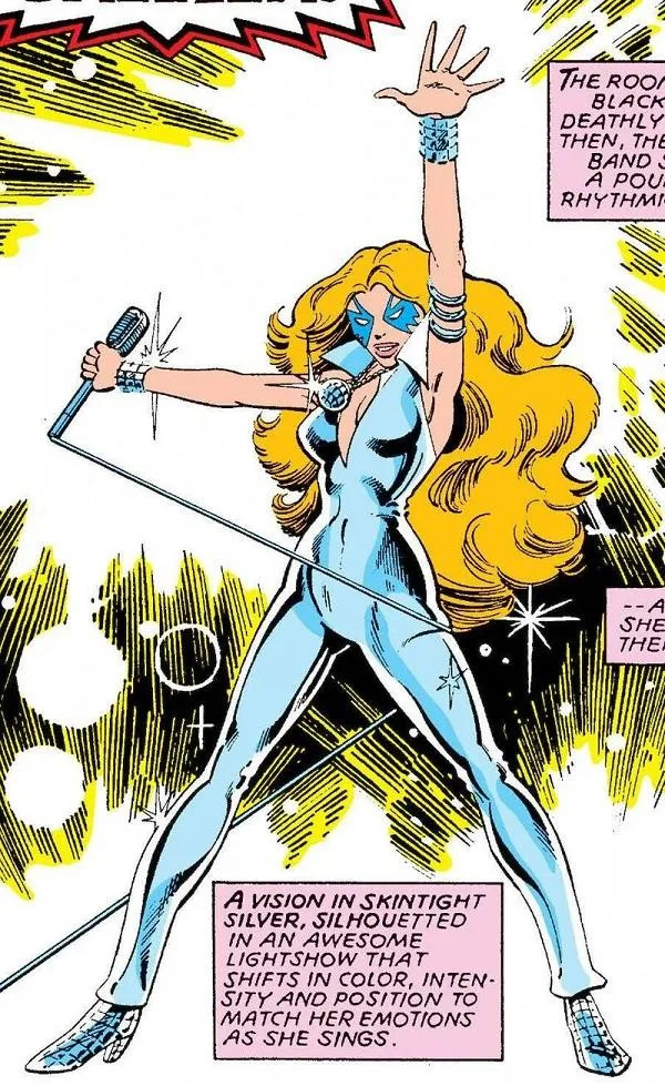 Taylor飾演的變種人Dazzler，於80年代的Marvel漫畫已出現。