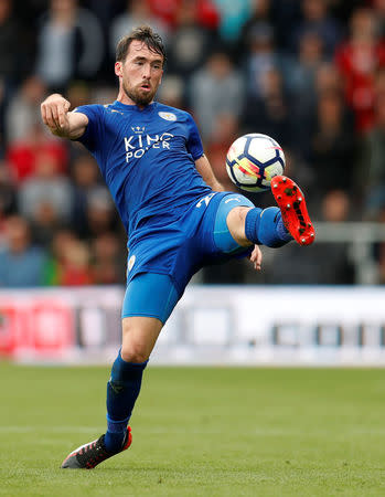 Soccer Football - Premier League - AFC Bournemouth vs Leicester City - Vitality Stadium, Bournemouth, Britain - September 30, 2017 Leicester City's Christian Fuchs in action Action Images via Reuters/Matthew Childs