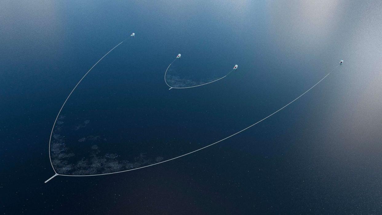 PHOTO: The Ocean Cleanup's 'System 03' will be nearly three times as long as the previous system, enabling much more trash pickup. (The Ocean Cleanup)