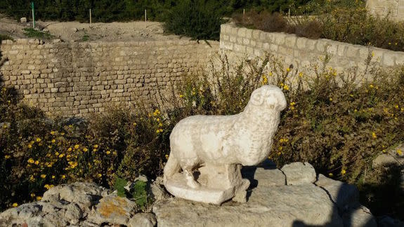 This ram may be a religious symbol representing Jesus.