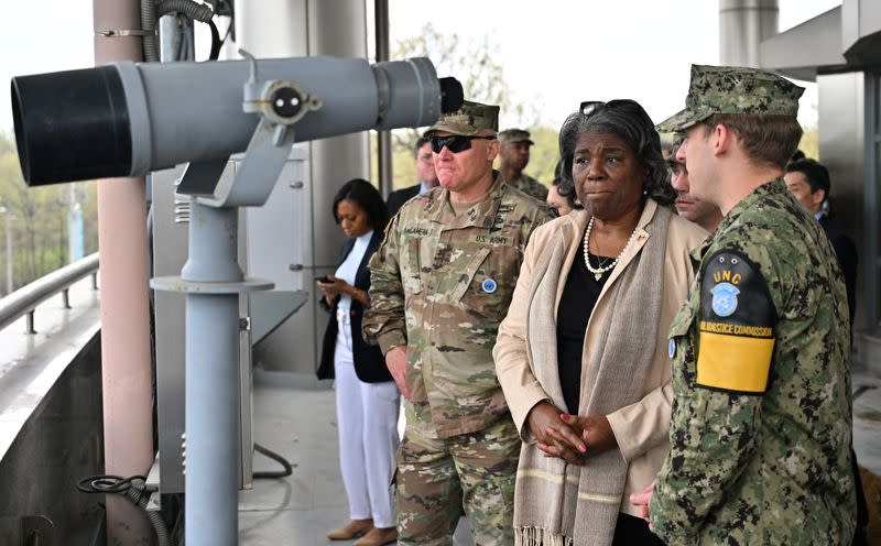 U.S. Ambassador to the United Nations Linda Thomas-Greenfield visits Panmunjom