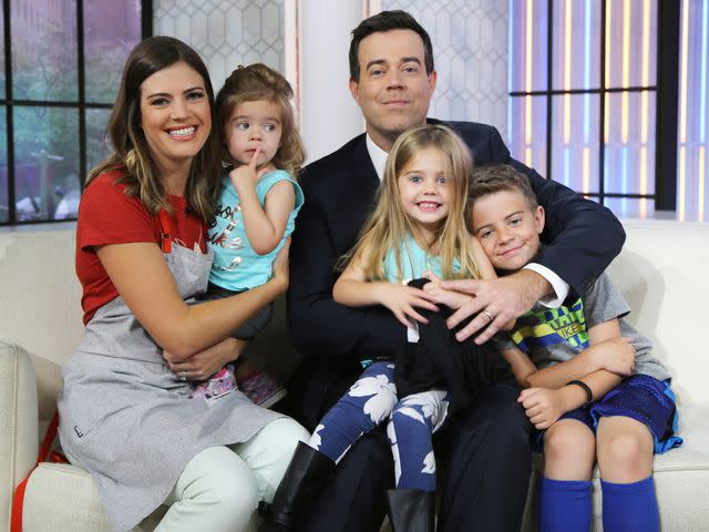 <p>Zach Pagano/NBCU Photo Bank/NBCUniversal/Getty</p> Siri Daly, London Rose, Carson Daly, Etta Jones, and Jackson James on the 'Today' show in 2017.