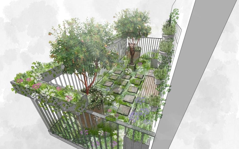 The Green Sky Pocket Garden designed by James Smith is a modern vision for flat-dwellers - James Smith