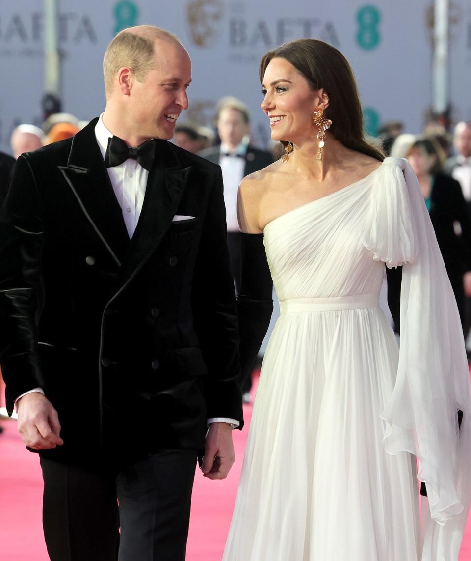 the prince and princess of wales attend the ee bafta film awards 2023