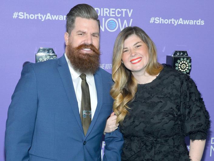 Andy and Candis Meredith pose on the Shortys red carpet in 2018.