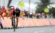 2016 Rio Olympics - Cycling Road - Final - Men's Individual Time Trial - Pontal - Rio de Janeiro, Brazil - 10/08/2016. Fabian Cancellara (SUI) of Switzerland competes. REUTERS/Matthew Childs