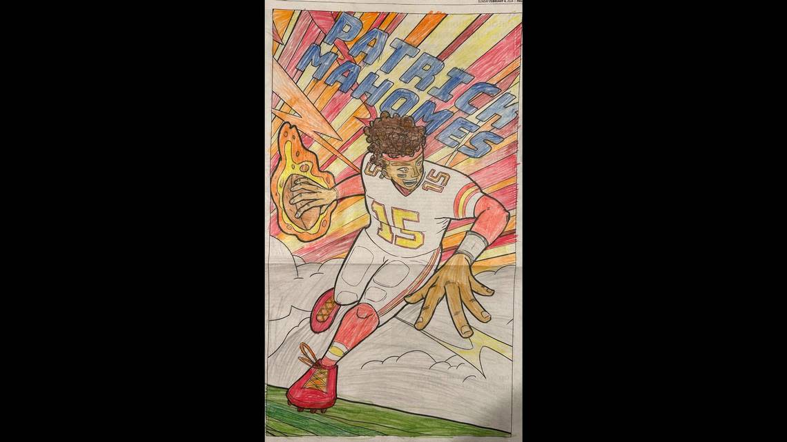 Emily Burgard wrote The Star, “My son Cole, age 6, enjoyed coloring this. He made sure the jersey colors were just right. He is so excited for the Super Bowl!” Emily Burgard