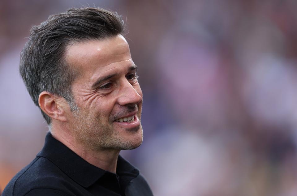 LONDON, ENGLAND: Marco Silva, Manager of Fulham looks on during the Premier League match between Fulham FC and West Ham United FC at Craven Cottage on September 14, 2024. (Photo by Julian Finney/Getty Images)